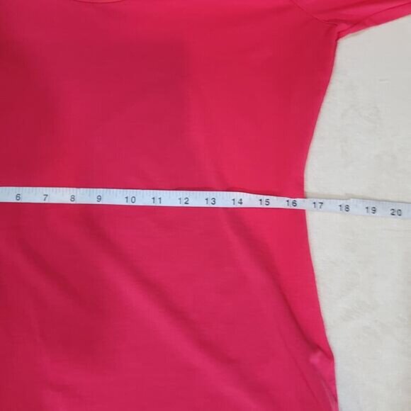 Boss Hugo Boss Pink 3/4 Sleeve Tee with Silk Collar -‎ Size Medium - Picture 9 of 10